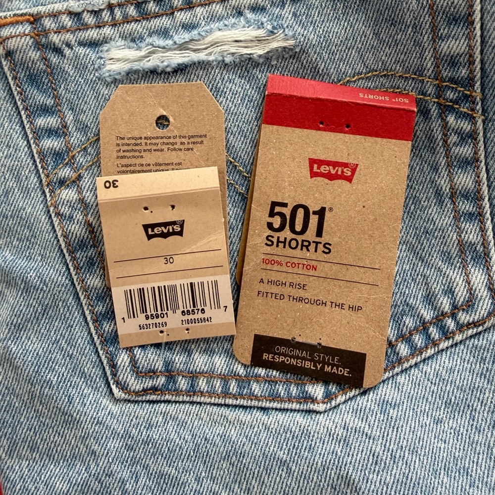 Levi's 501 High Rise Shorts - Picture 6 of 6